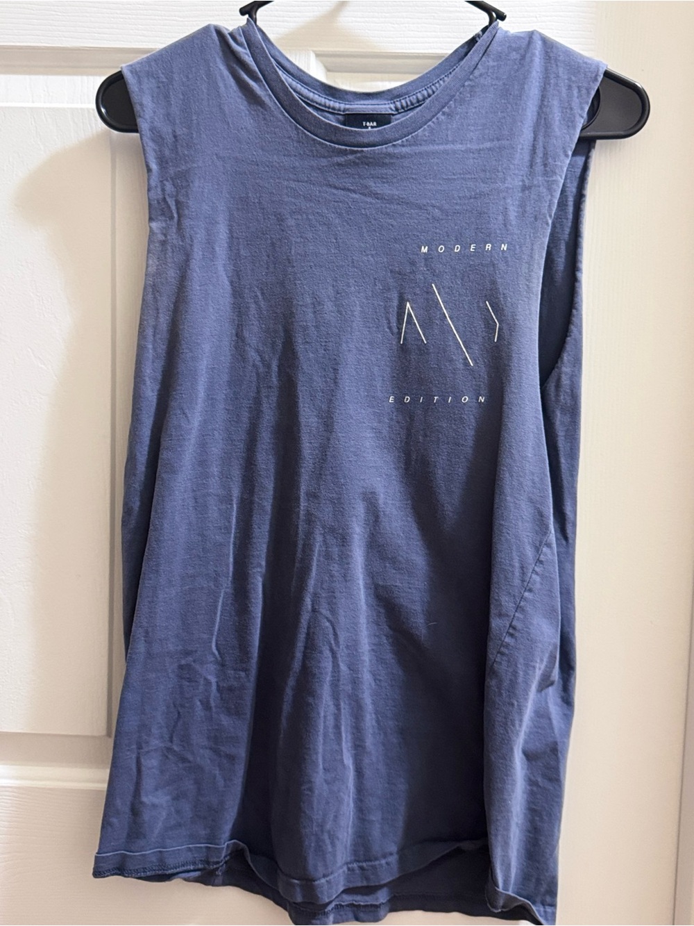 Cotton On Navy Blue Graphic Muscle Tee